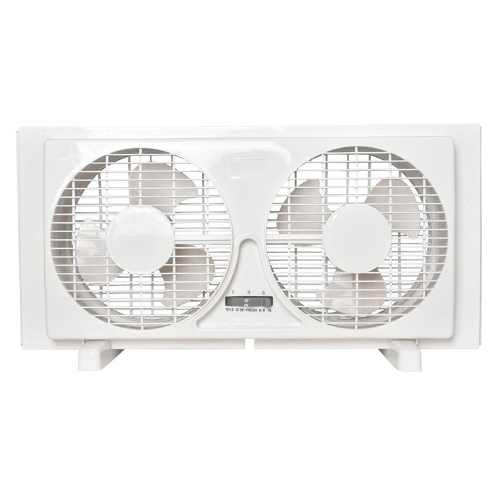 PREMIUS Portable Twin Window Fan, 2-Speed Control, 9 Inches