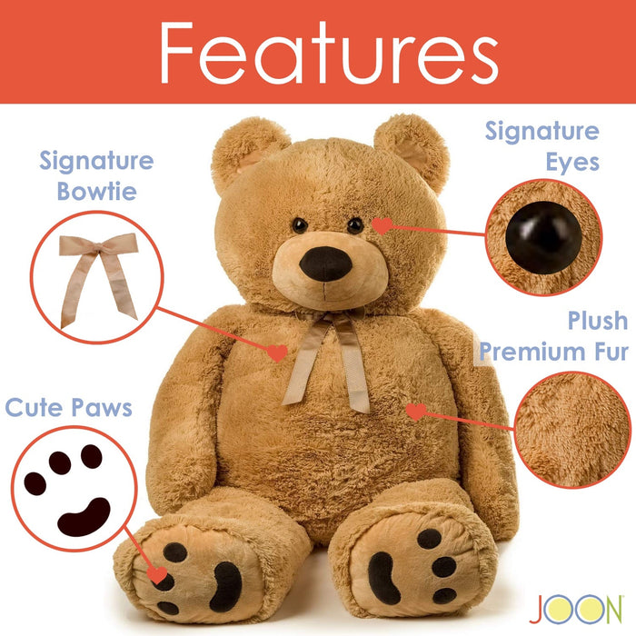 JOON Jumbo Teddy Bear, 5 Feet Tall, Tan