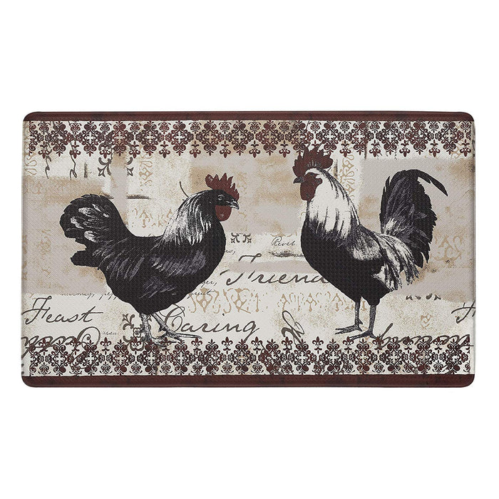 Achim Rooster Decorative Anti-Fatigue Mat, Brown, 18x30 Inches