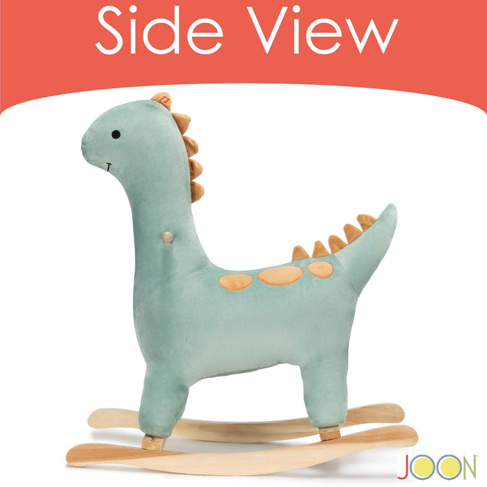 JOON Bronty Ride-On Dinosaur Rocking Horse with Sound Effects, Green-Brown