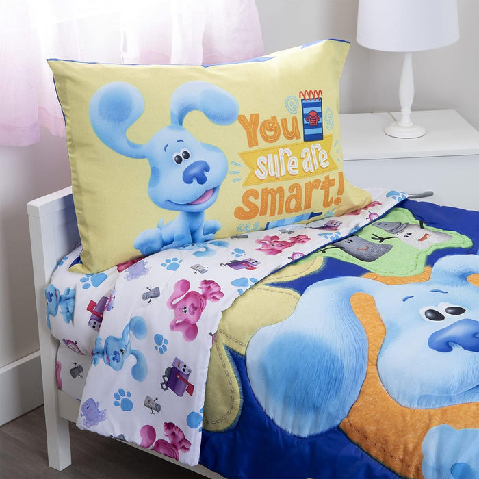 Funhouse Blue's Clues and You 4-Piece Reversible Comforter Set, Toddler Bed Size