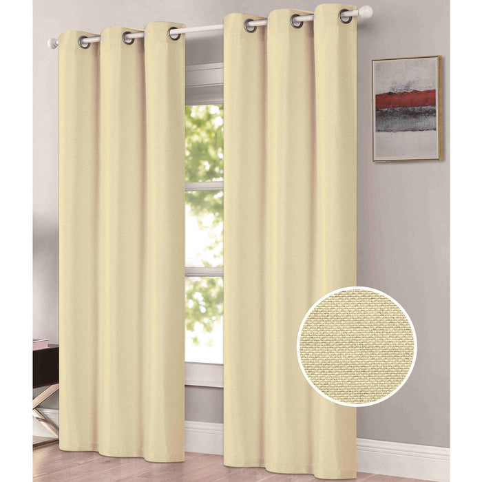 Freida 2-Pack Room Darkening Grommet Window Panels Set, 38x84 Inches Each