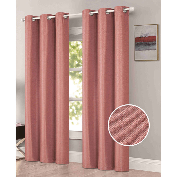 Freida 2-Pack Room Darkening Grommet Window Panels Set, 38x84 Inches Each