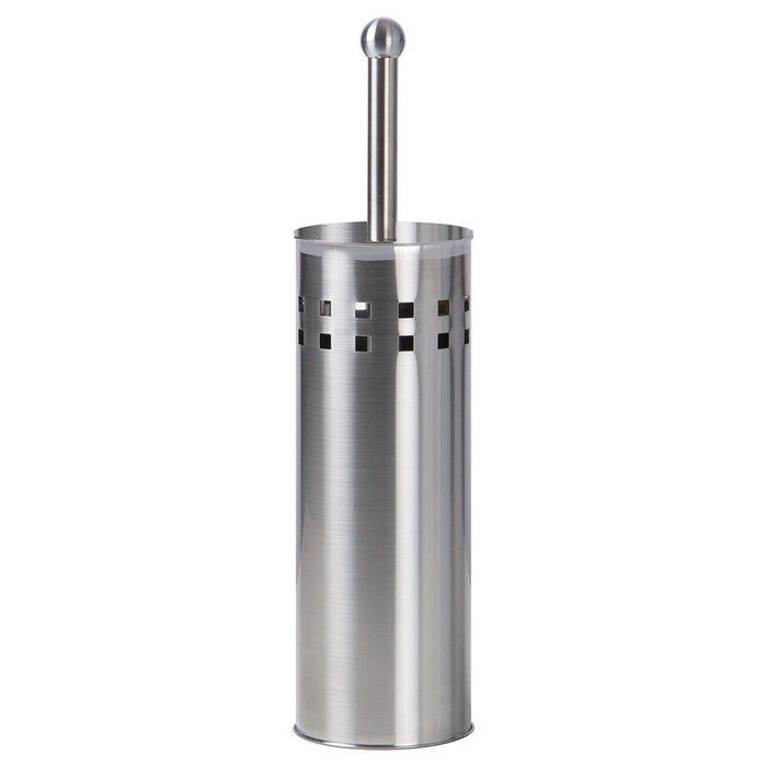 Premius Vented Stainless Steel Toilet Brush Holder, Silver, 4.6x15 Inches