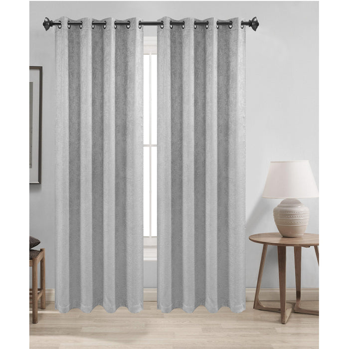 Prescott Ribbed Texture Room Darkening Grommet Window Panel, 54x84 Inches