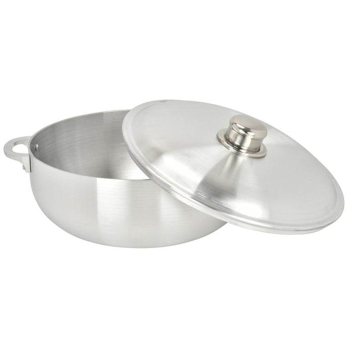 Chef Pro Commercial Grade Aluminum Caldero Stock Pot, Silver, 7.4 Quarts