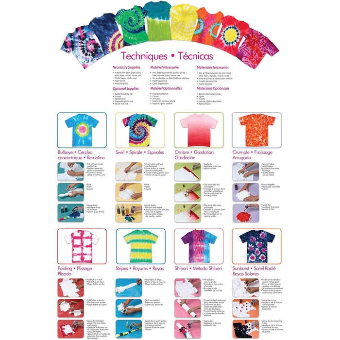 Tulip One-Step Tie-Dye Kit Carousel Colors Tie Dye, 59 Piece Set