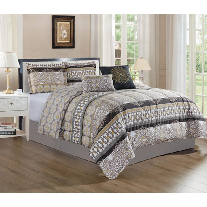 Maddalena Emblem Printed 5-Piece Comforter Set