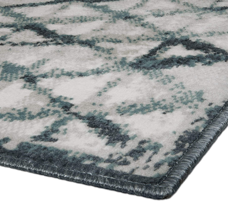 Achim Capri 3 Piece Rug Set, Rizzy Blue, 3-Piece Set, 2x3, 2x5, 5x7 Feet