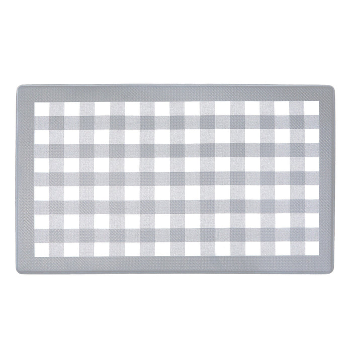 Achim Decorative Buffalo Check Anti-Fatigue Mat, Gray, 18x30 Inches