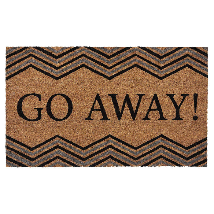 Achim Go Away Printed Coir Doormat, Brown, 18x30 Inches