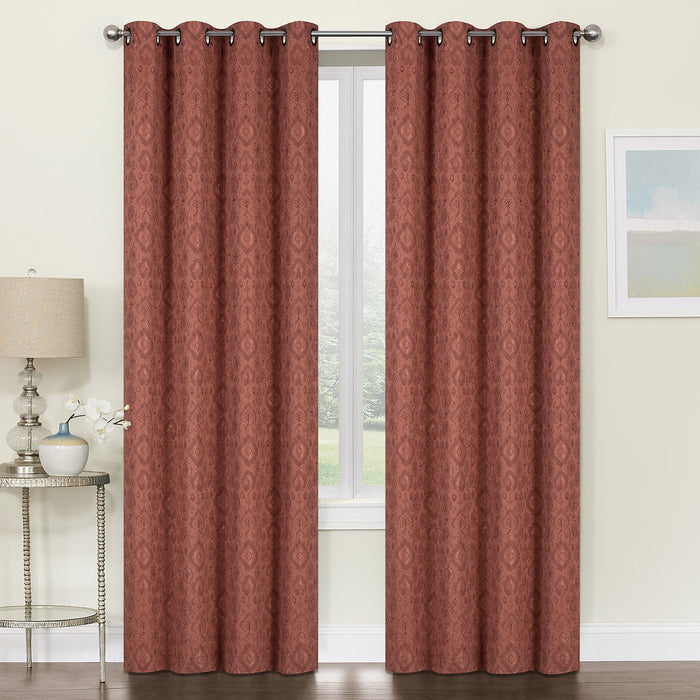 Astoria Jacquard Grommet Window Panel, 54x84 Inches