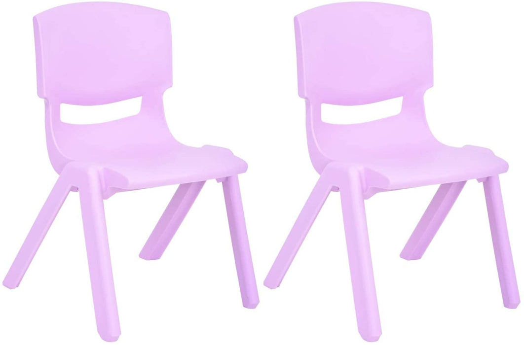 JOON Stackable Plastic Kids Learning Chairs, Lilac, 20.5x12.75X11 Inches, 2-Pack (Pack of 2)