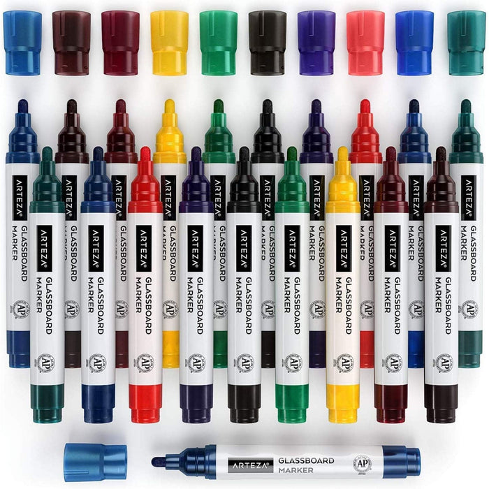 ARTEZA Premium Glassboard Markers, 20 Count