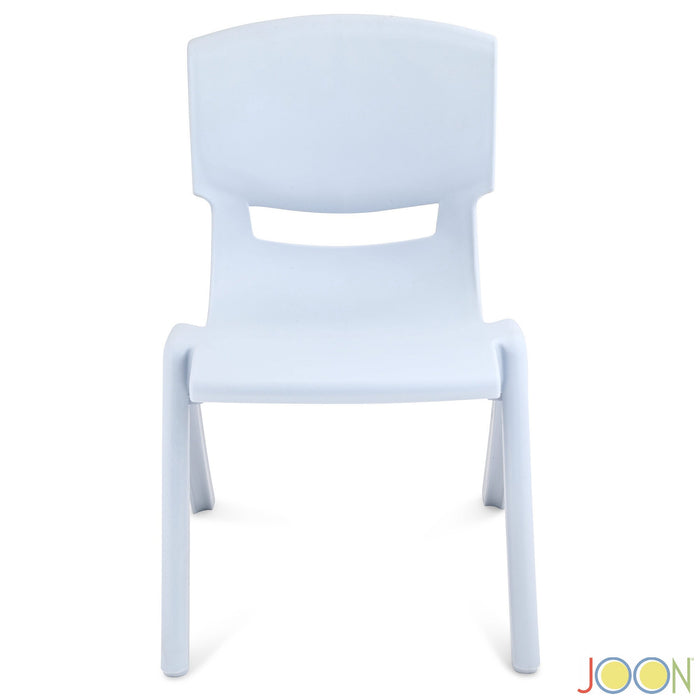 JOON Stackable Plastic Kids Learning Chairs, Misty Blue, 20.5x12.75X11 Inches, 2-Pack (Pack of 2)