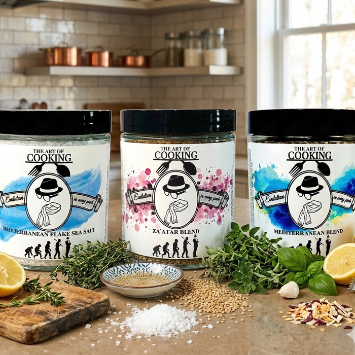 Mediterranean Trio — Za'atar, Mediterranean Blend & Flaky Sea Salt in One Essential Bundle