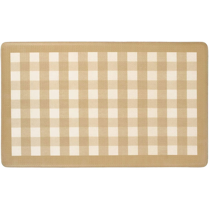 Achim Decorative Buffalo Check Anti-Fatigue Mat, Taupe, 18x30 Inches