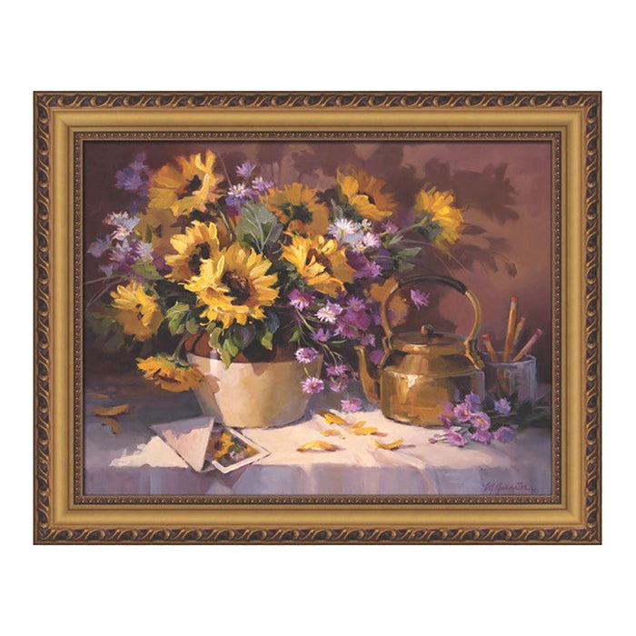 PREMIUS Vase With Flowers Wall Art, Yellow-Purple, 24x30 Inches