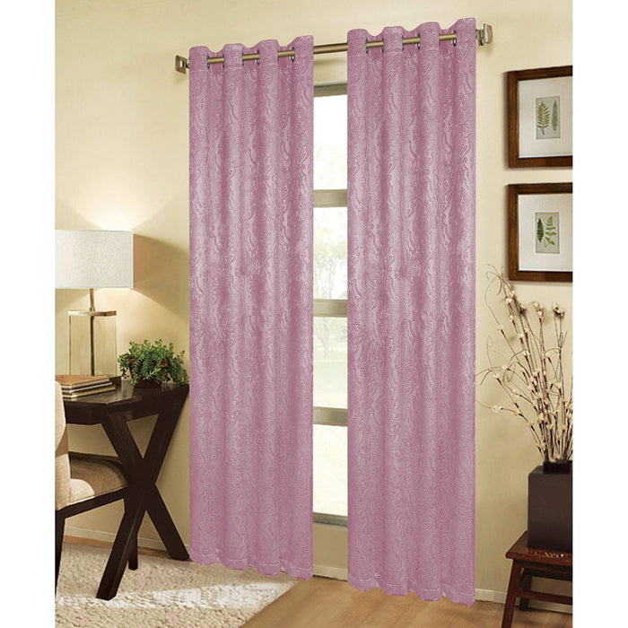 Mabel Damask Room Darkening Grommet Window Panel, 54x84 Inches