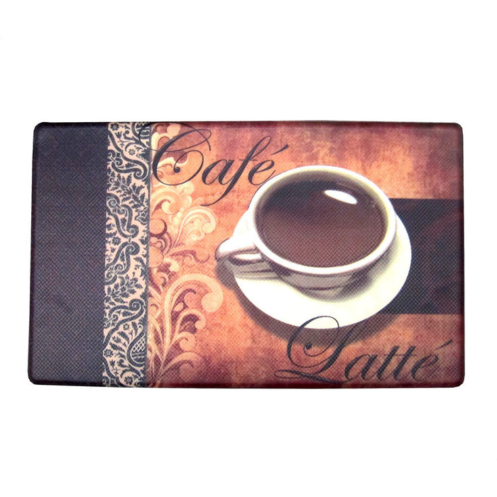 Cafe Latte Decorative Anti-Fatigue Mat, Brown, 18x30 Inches