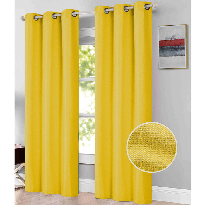 Freida 2-Pack Room Darkening Grommet Window Panels Set, 38x84 Inches Each