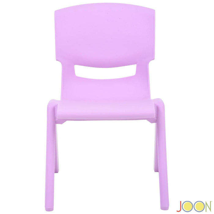 JOON Stackable Plastic Kids Learning Chairs, Lilac, 20.5x12.75X11 Inches, 2-Pack (Pack of 2)