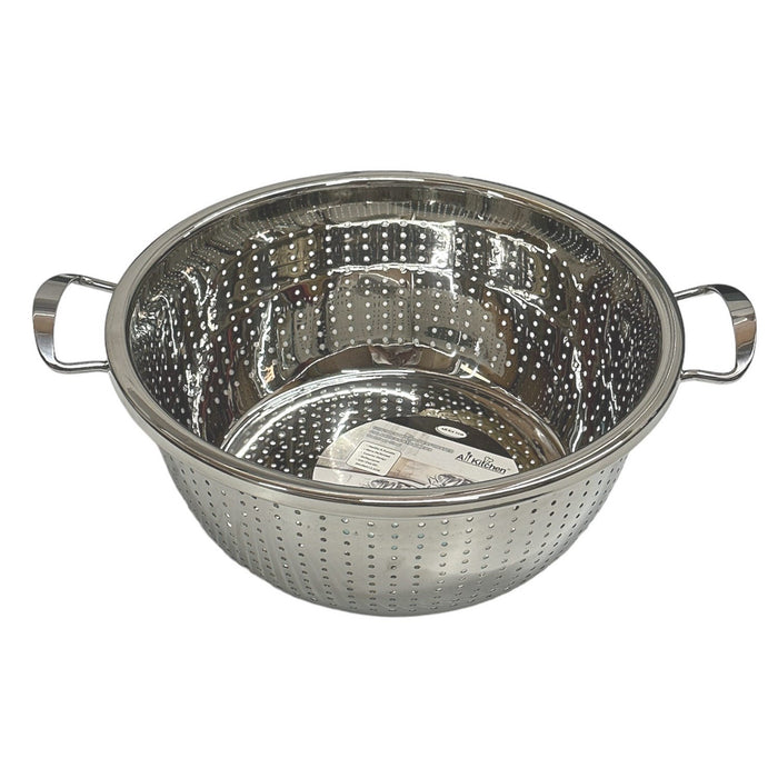 PREMIUS Heavy Duty Stainless Steel Micro-Perforated Colander Strainer, 12x4.92 Inches