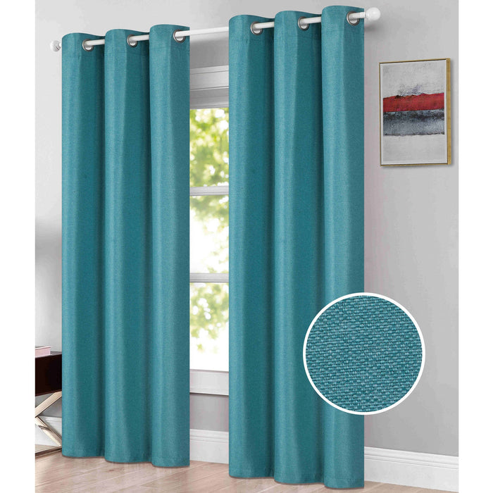 Freida 2-Pack Room Darkening Grommet Window Panels Set, 38x84 Inches Each