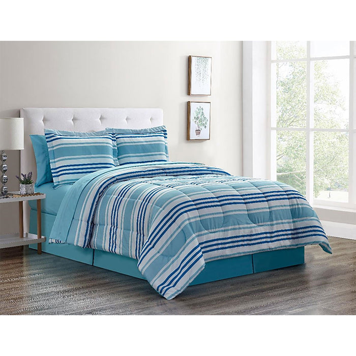 Coastal Stripe 9 Piece Comforter Set