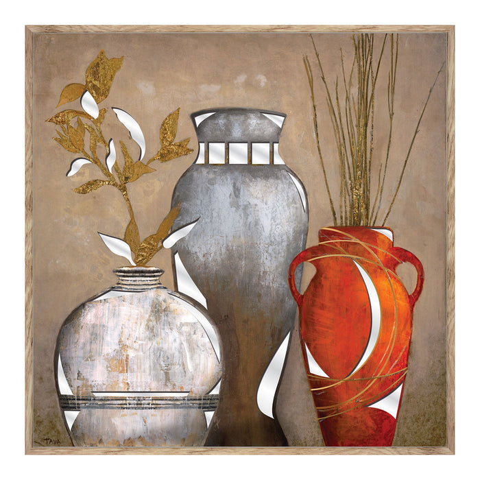 Premius Portofino Vases II With Mirror Cutouts, 14x14 Inches