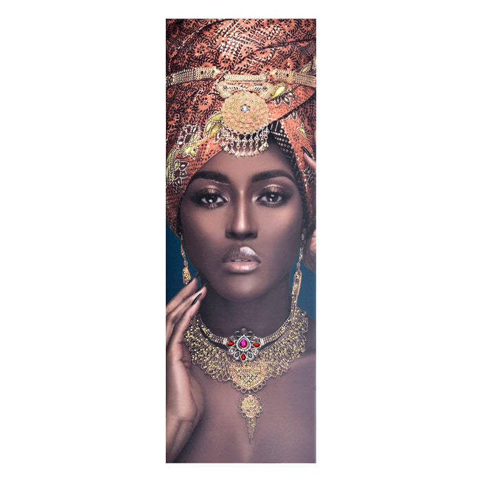 Premius Beauty and Strength Lacquered Canvas Wall Art, Orange, 12x36 Inches