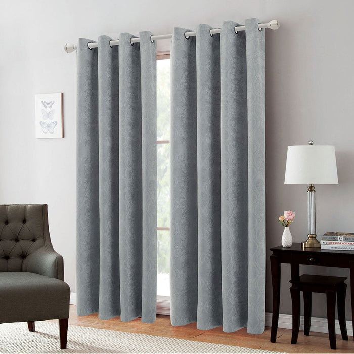 Andy Ogee Room Darkening Curtain Grommet Window Panel, 54x84 Inches