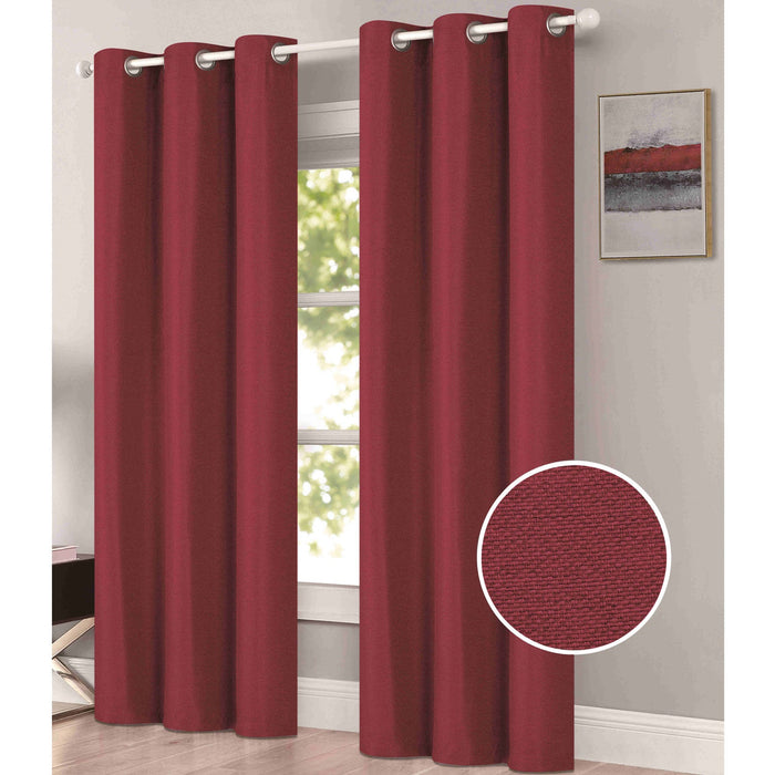 Freida 2-Pack Room Darkening Grommet Window Panels Set, 38x84 Inches Each