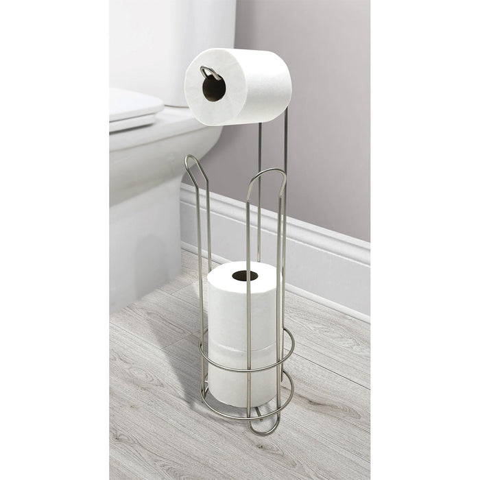 PREMIUS 4 Roll Toilet Paper Holder With Dispenser, Satin Nickel, 23.75x6 Inches