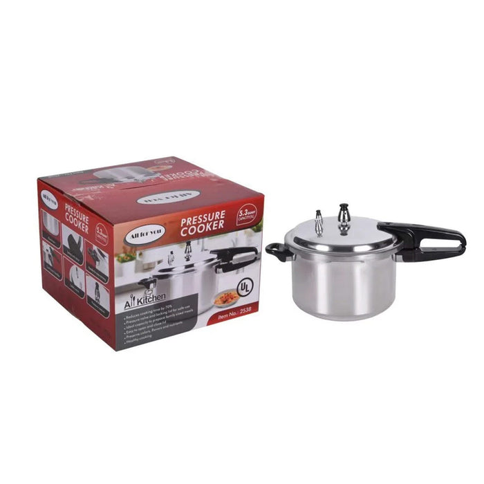 PREMIUS Polished Aluminum Pressure Cooker with Handle