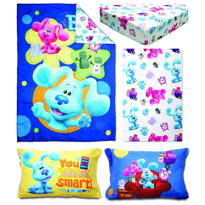 Funhouse Blue's Clues and You 4-Piece Reversible Comforter Set, Toddler Bed Size