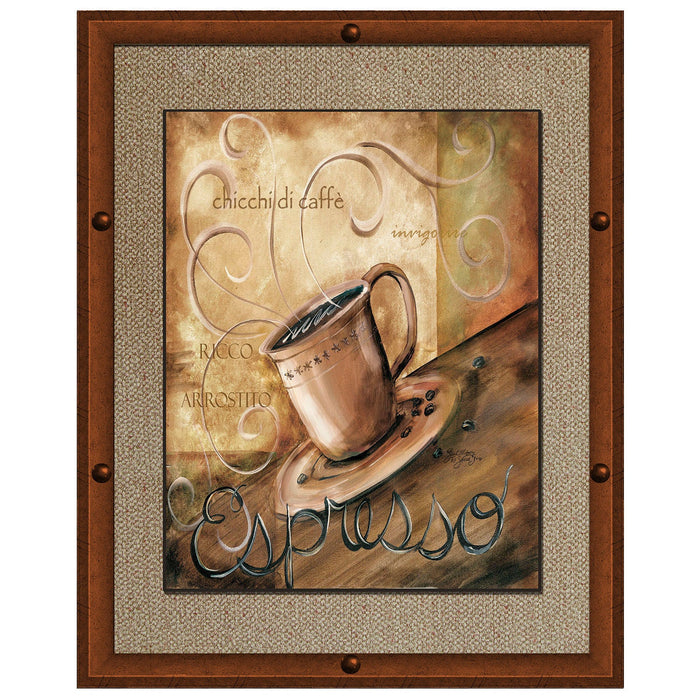 PREMIUS Espresso Framed Wall Art With Buttons, 11x13 Inches