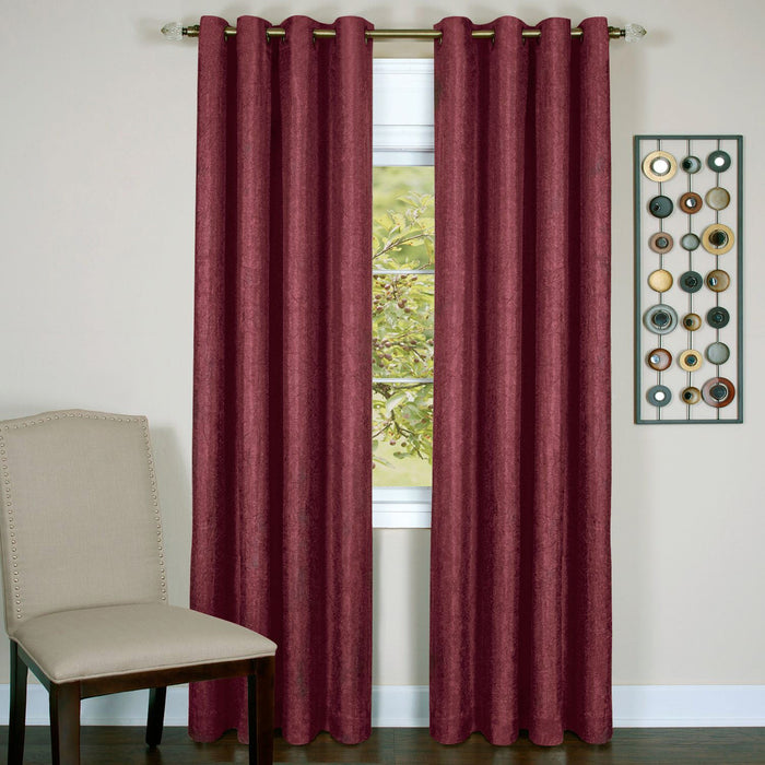 Taylor Crushed Satin Lined Room Darkening Grommet Window Panel, 50x84 Inches