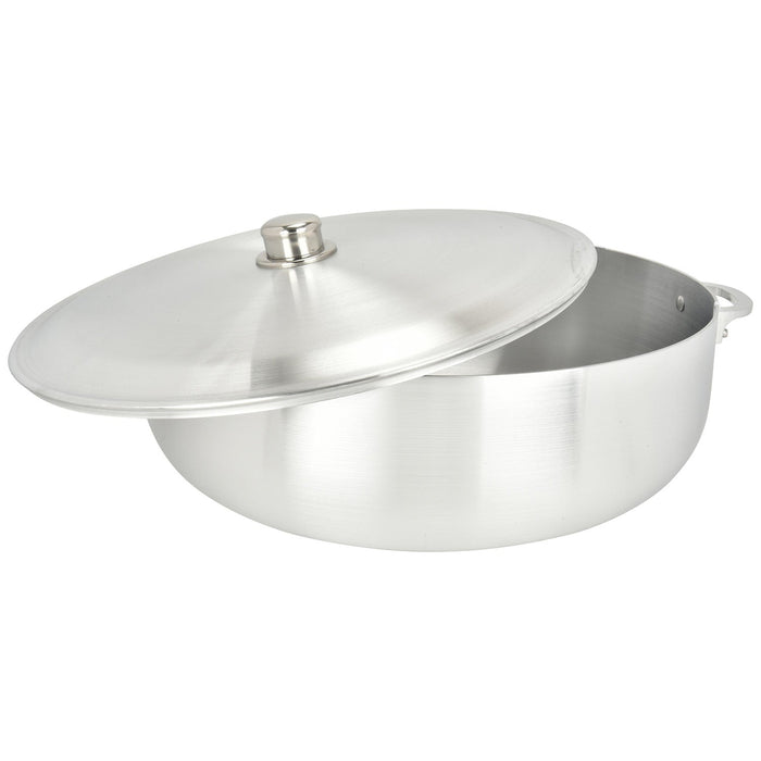 Chef Pro Commercial Grade Aluminum Caldero Stock Pot, Silver, 28.4 Quarts