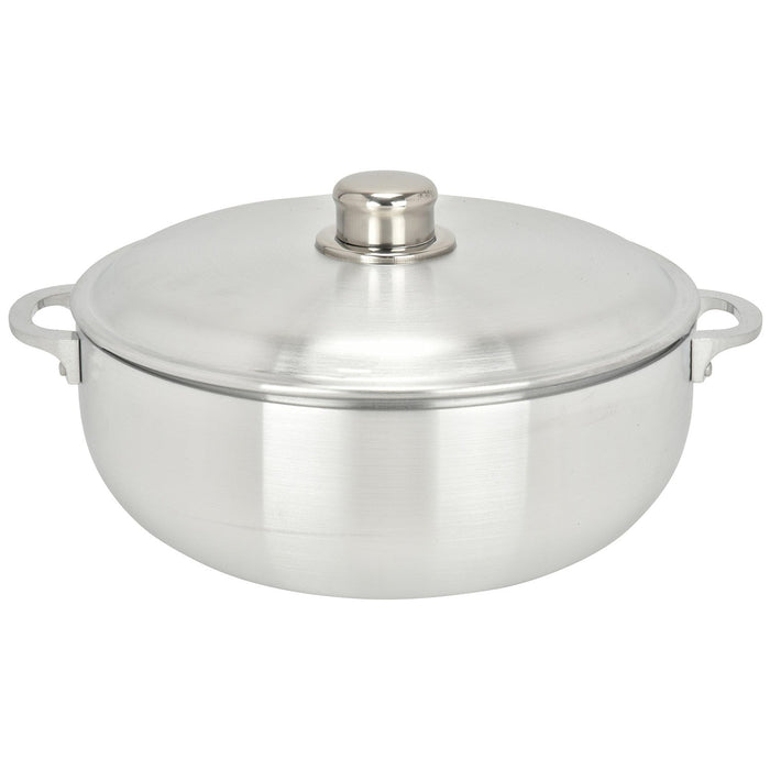 Chef Pro Commercial Grade Aluminum Caldero Stock Pot, Silver, 7.4 Quarts