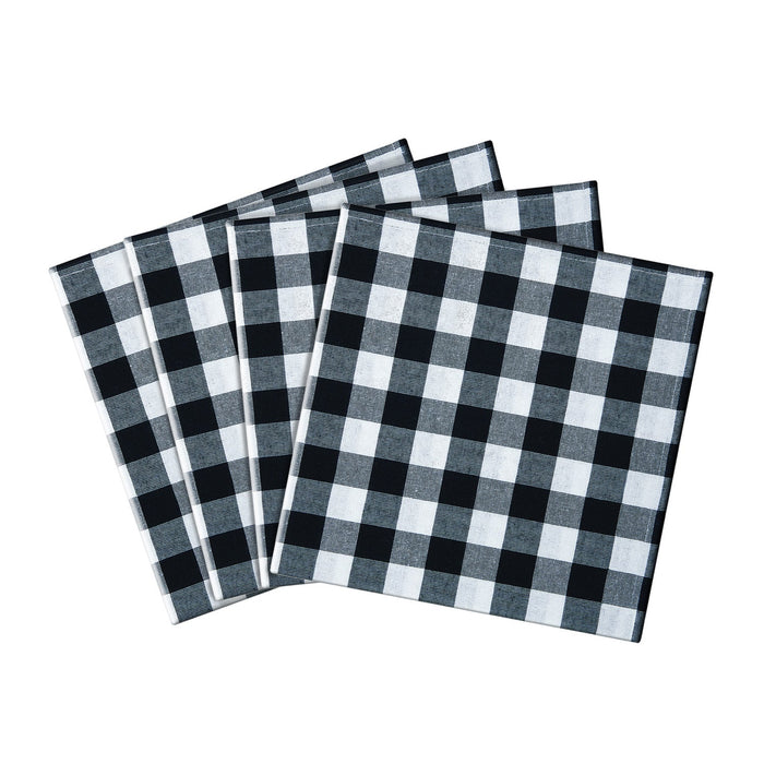 Buffalo Check Gingham 4 Pack Napkins, 17x17 Inches