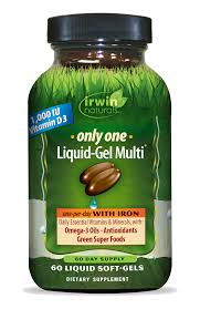 Irwin Naturals - Liquid Gel Only One with Iron, 60 Softgels - Iron Supplement Multivitamin