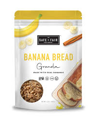 The Safe + Fair Food Company - Granola Banana Bread, 12 oz (Pack of 6) - Delicious Breakfast Cereal