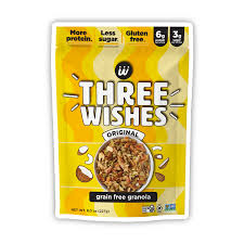 Three Wishes - Grain Free Granola Original, 8 oz (Pack of 8) - Healthy Breakfast Cereal