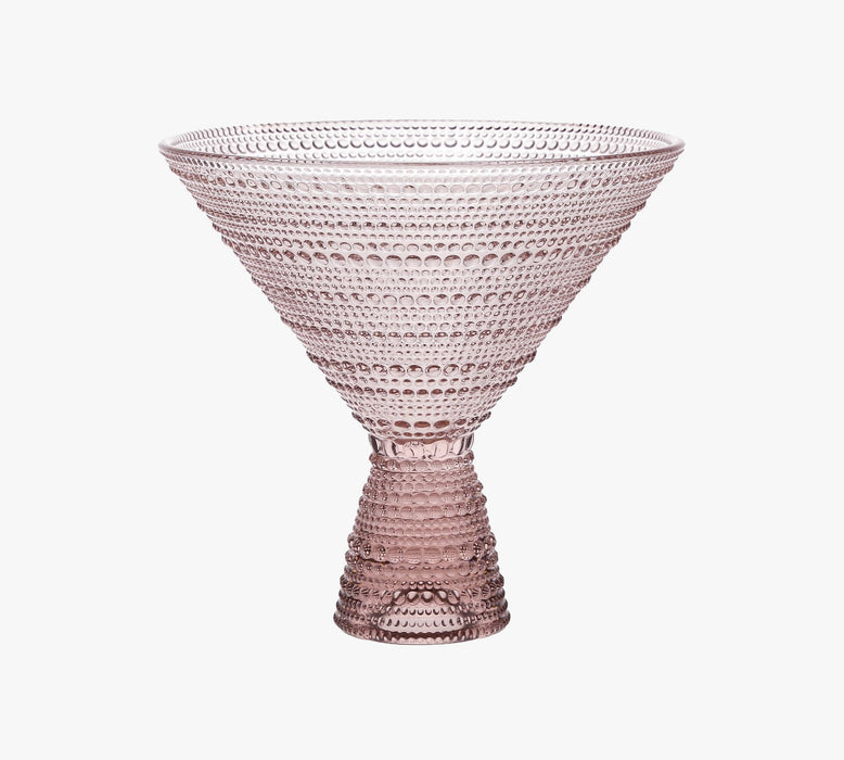 Pink Hobnail Martini Glasses - Embossed Martini Glasses - 9oz