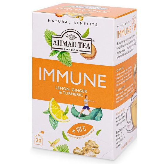 Immune Tea - Herbal | Natural Benefits | 20' Tea Bags | Ahmad Tea