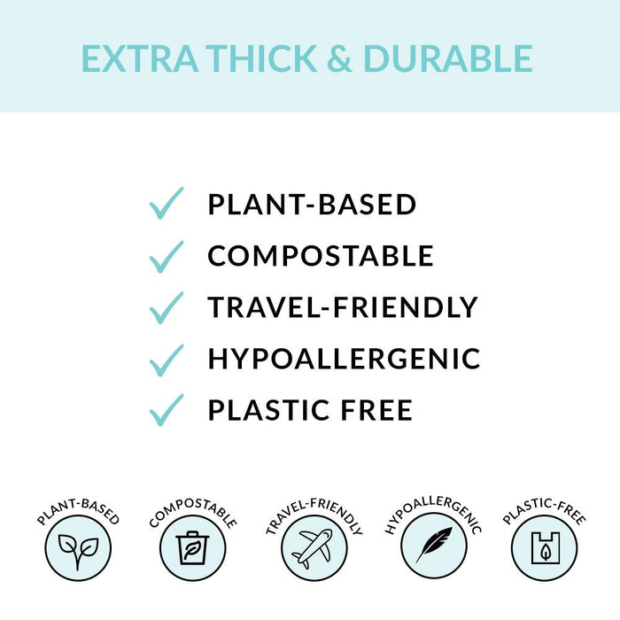 Individually Wrapped Compostable Disposable Gloves - Clear (24 Packets/Bag) | Eco Gloves