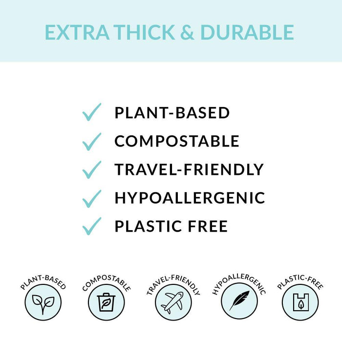 Individually Wrapped Compostable Disposable Gloves - Clear (Case of 50 Bags) | Eco Gloves