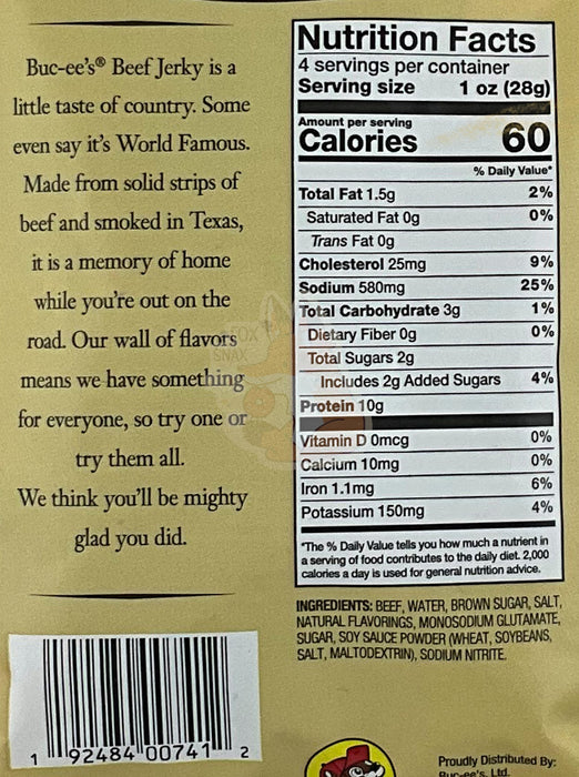 Buc-ee's Bohemian Garlic Beef Jerky