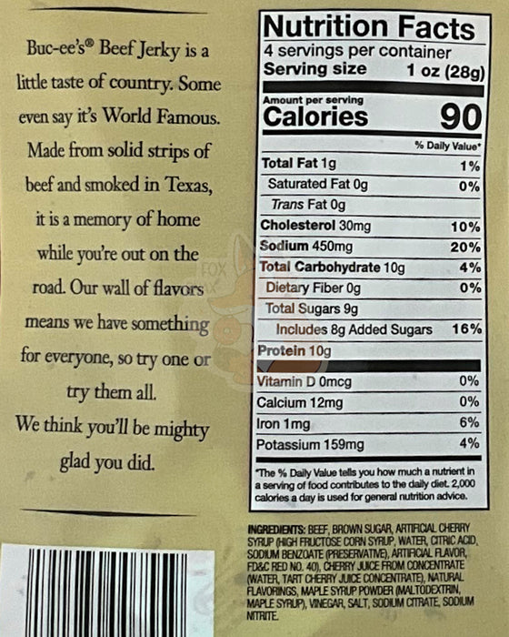 Buc-ee's Cherry Maple Beef Jerky